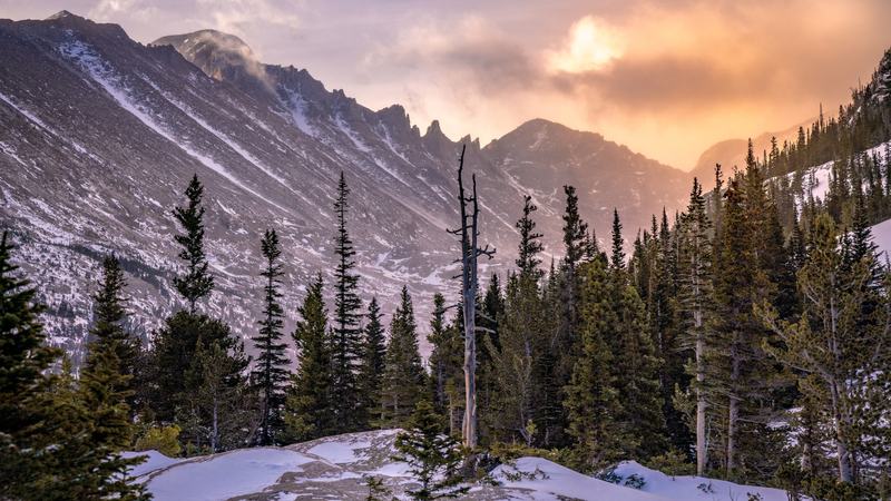 Morning Fire Over Glacier Gorge as a 4K desktop wallpaper