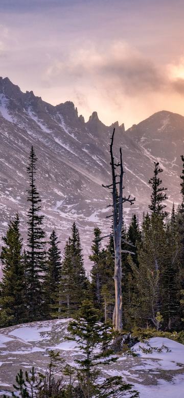 Morning Fire Over Glacier Gorge as a phone wallpaper