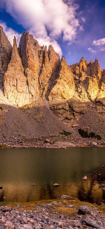 Violet Over the Sharkstooth as a phone wallpaper